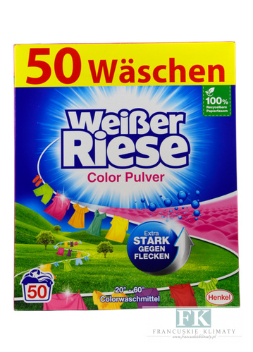 FKsklep WEISSER RIESE COLOR PULVER 50 PRAŃ 2 75 KG PROSZEK DO PRANIA